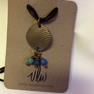 Handmade artisan copper and bead pendant. NWT. One of a kind.